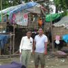 Zaw and Pau at the slum area